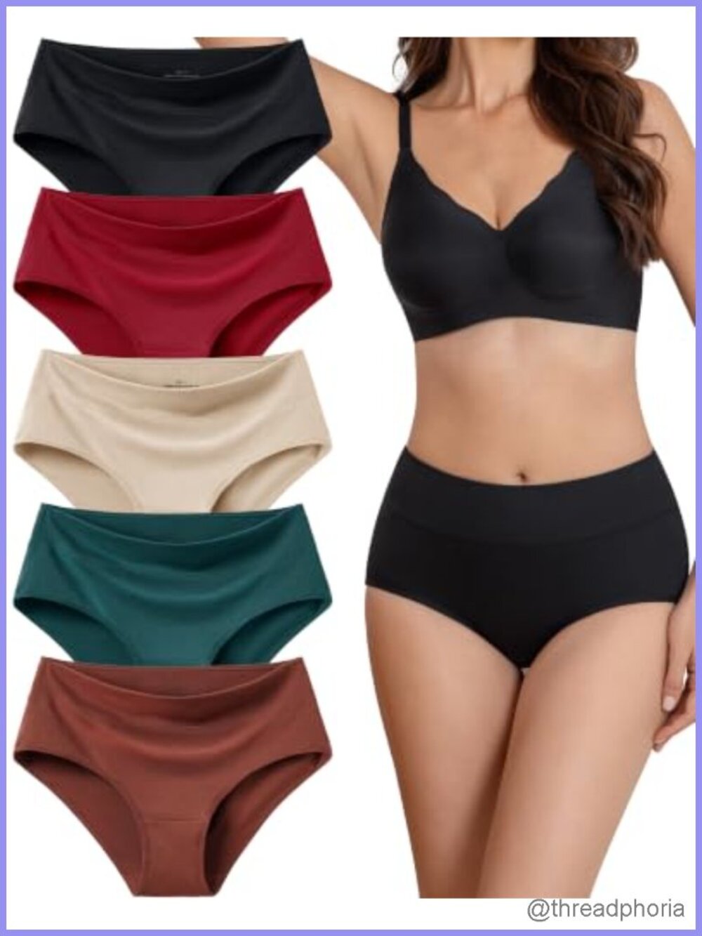 High Waisted Cotton Briefs for Women 5 Pack Full Coverage Underwear